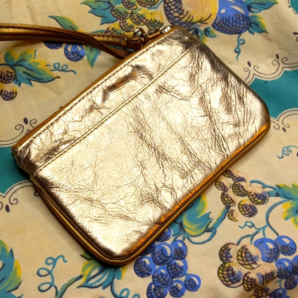 Fossil Metallic Patchwork Wristlet - image 3